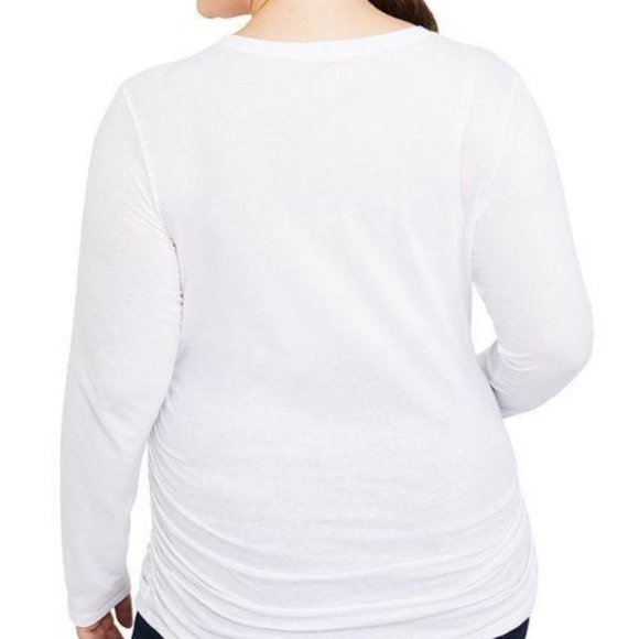 Motherhood Maternity Holiday Long Sleeve T-Shirt White Extra Large - Picture 2 of 8